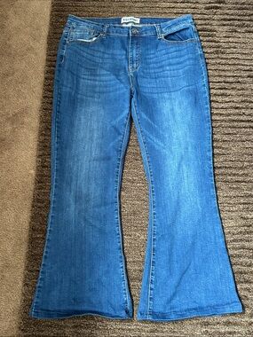 Disclosure Women's Blue Flare Jeans - Stretch Wide Leg
